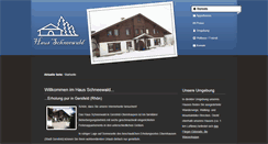 Desktop Screenshot of haus-schneewald.de